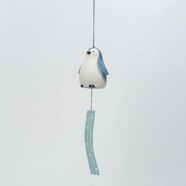 Seto Penguin Wind Chime | Japanese Ceramic Furin, 8.5 cm