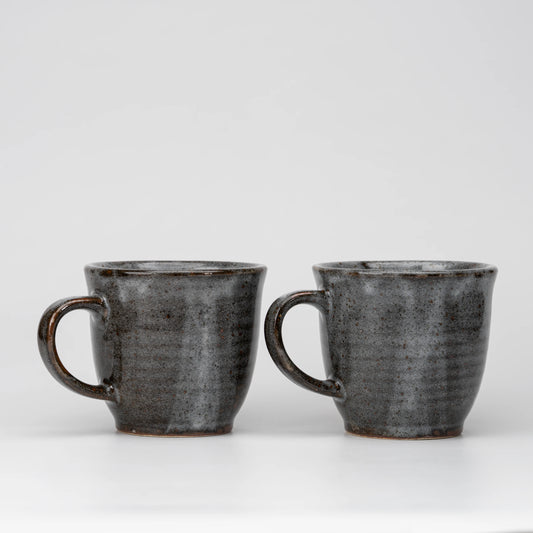 Rabbit and moon mug pair, reverse view.