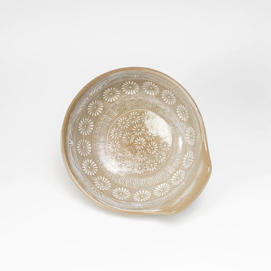 Ginpo Hanamishima Tonsui Bowl | Japanese Hot Pot Side Bowl, 13 cm
