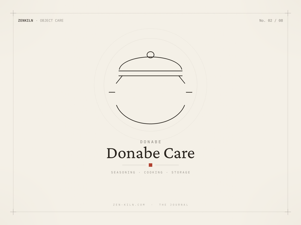 Editorial illustration — Japanese donabe clay pot care guide
