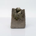 Shigaraki Bud Vase, Hechimon Hand-Built Stoneware with Ash-Glaze Drip