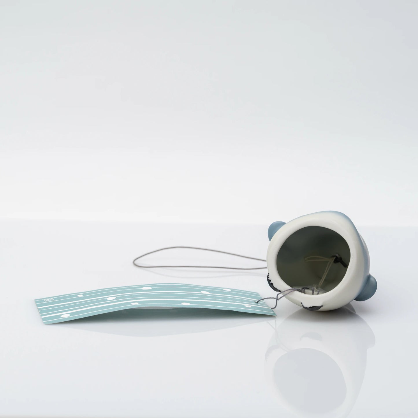 Seto Penguin Wind Chime | Japanese Ceramic Furin, 8.5 cm