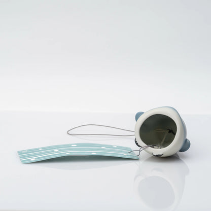 Seto Penguin Wind Chime | Japanese Ceramic Furin, 8.5 cm