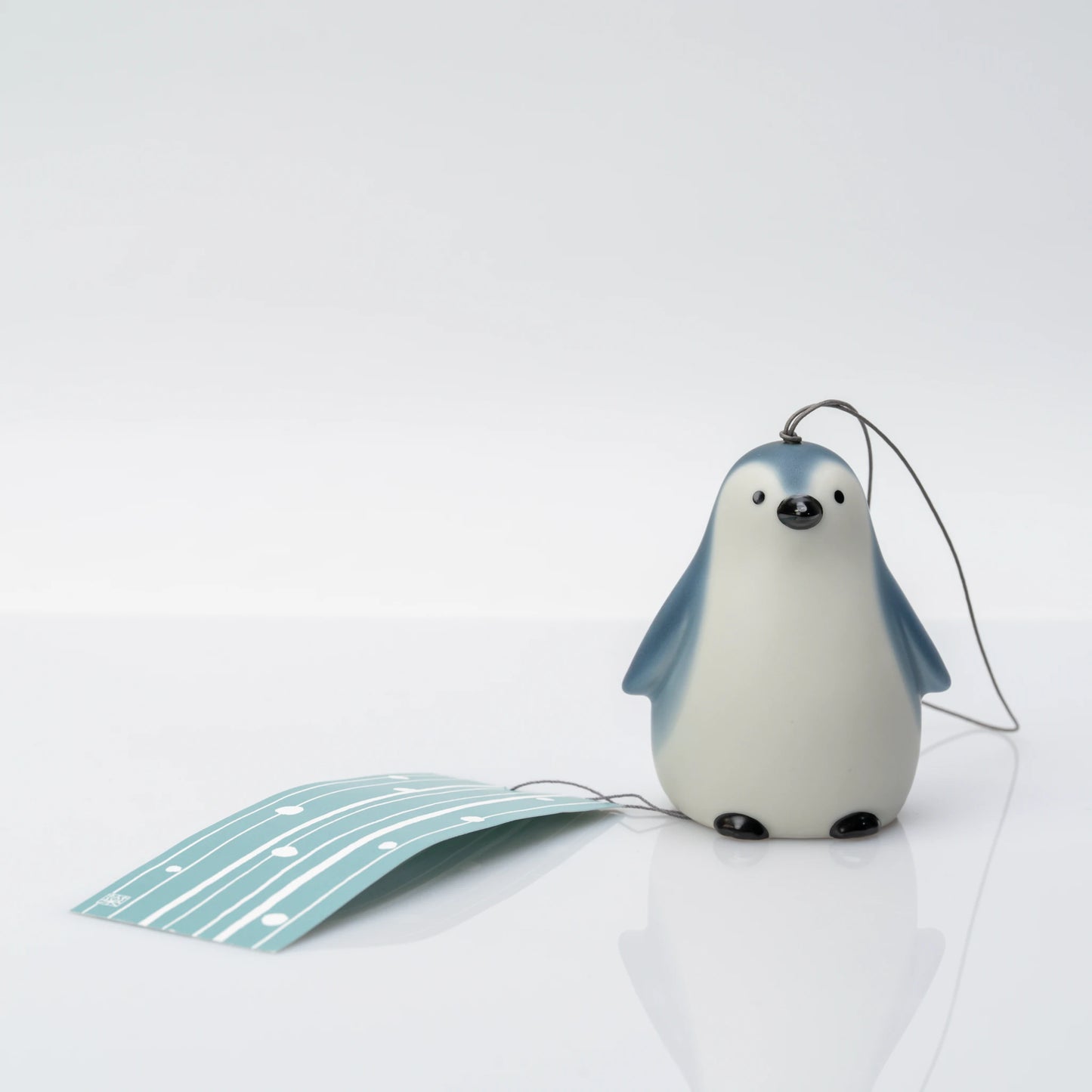 Seto Penguin Wind Chime | Japanese Ceramic Furin, 8.5 cm