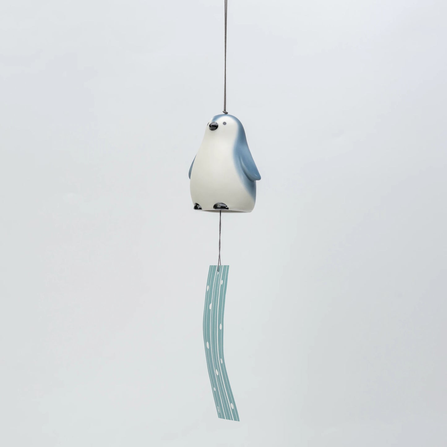Seto Penguin Wind Chime | Japanese Ceramic Furin, 8.5 cm