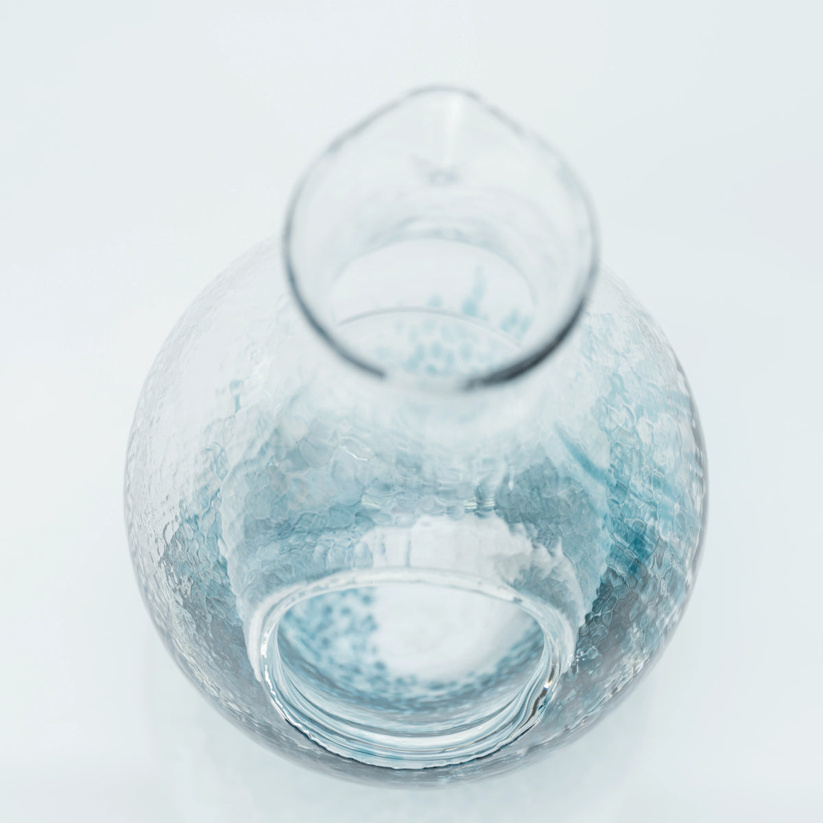 Japanese Cold Sake Set, Handmade Soda-Lime Glass | Toyo Sasaki Carafe with Ice Pocket & 2 Cups