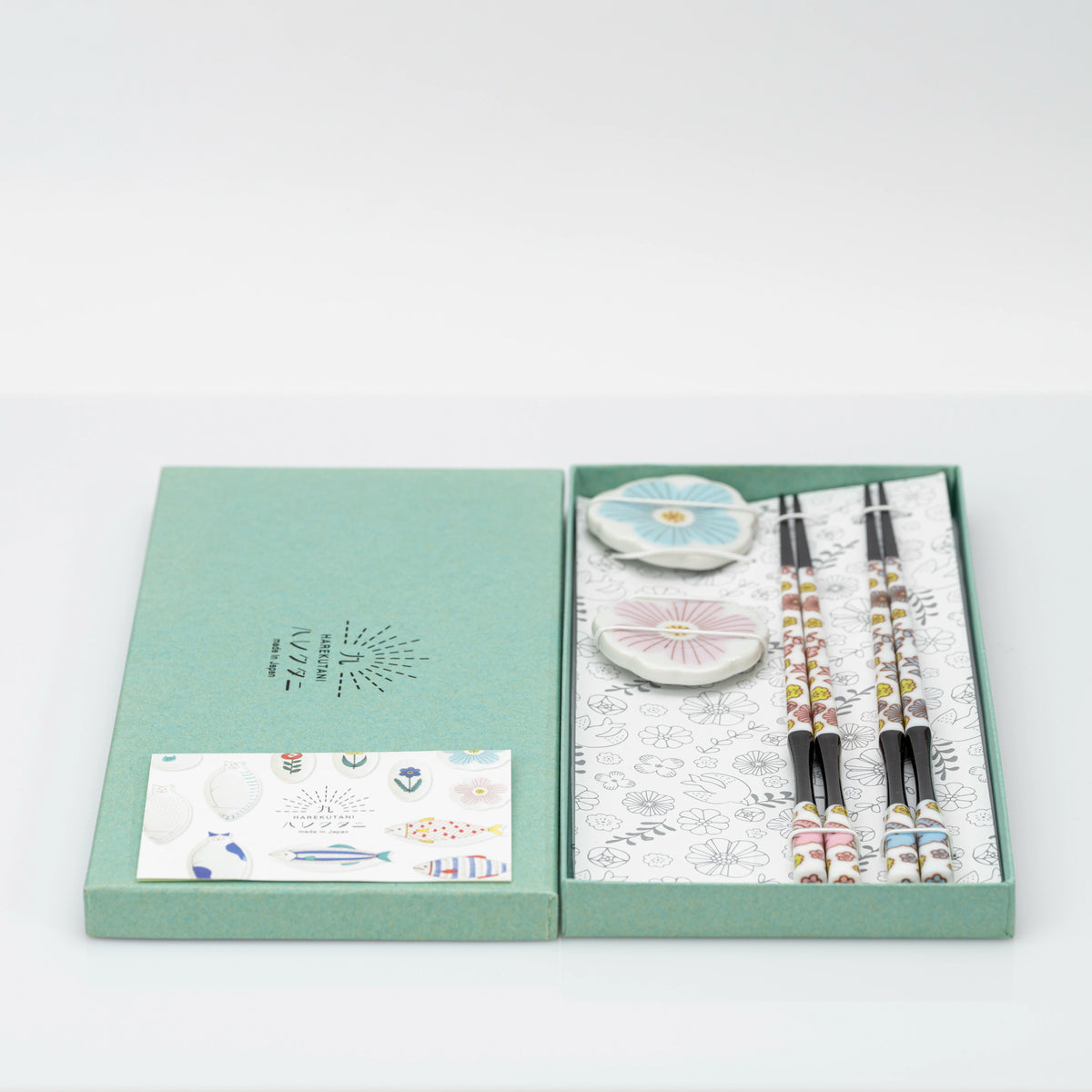 Japanese Chopstick Set for Two | Harekutani Kutani Porcelain Rests