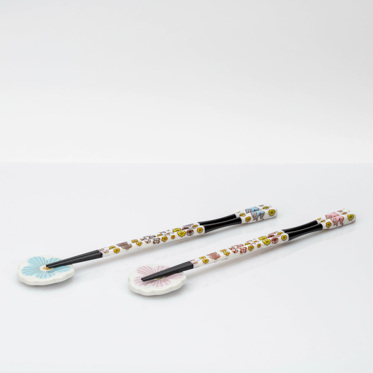 Japanese Chopstick Set for Two | Harekutani Kutani Porcelain Rests