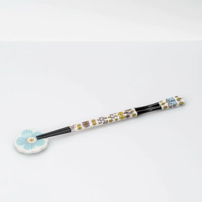 Japanese Chopstick Set for Two | Harekutani Kutani Porcelain Rests