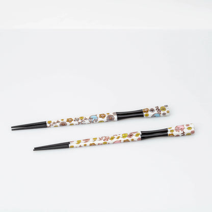 Japanese Chopstick Set for Two | Harekutani Kutani Porcelain Rests