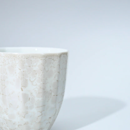 Mino Ware Champagne Luster Sake Set | Katakuchi & Cup, Red or White Porcelain — view 8