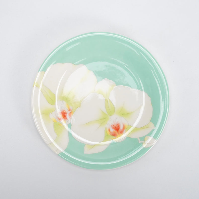 Vintage 1975 Koransha Phalaenopsis Plate Set of 5 — Arita-yaki Porcelain — view 2