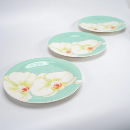 Vintage 1975 Koransha Phalaenopsis Plate Set of 5 — Arita-yaki Porcelain — view 4