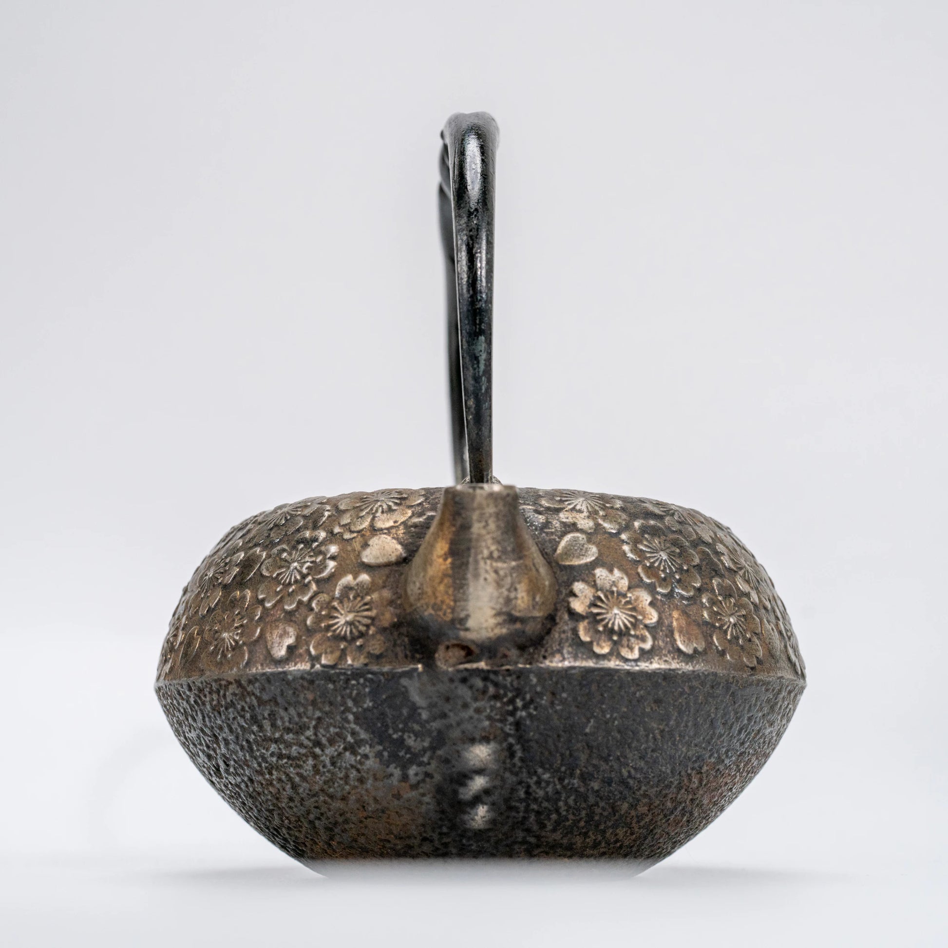 Vintage Nambu Satetsu Kyusu by Kiyosue — Sakura Cast Iron Teapot, Morioka — view 3