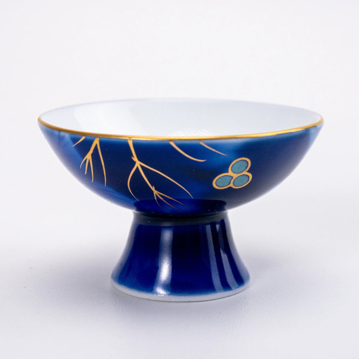 Vintage Fukagawa Sake Set — Ruri Budō Lapis Blue, 7pc
