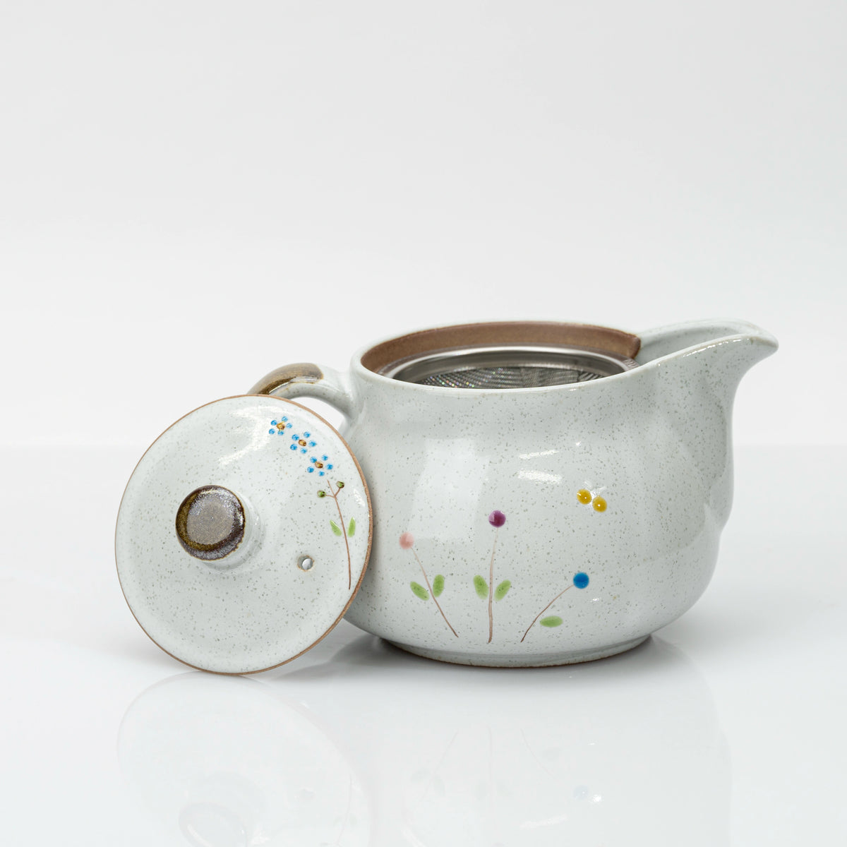 Kutani Cat Teapot with Strainer, Hand-Painted Hidamari, Japanese Ceramic 360ml