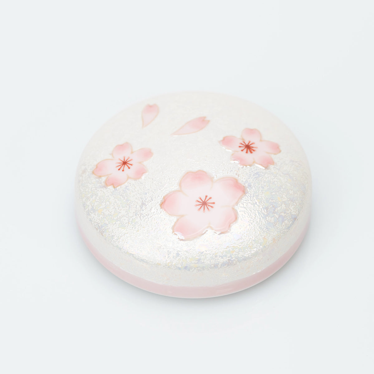 Arita Pink Cherry Blossom Lidded Box, 8.5 cm