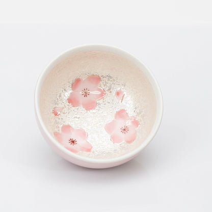 Arita Pink Cherry Blossom Lidded Bowl, 9.7 cm