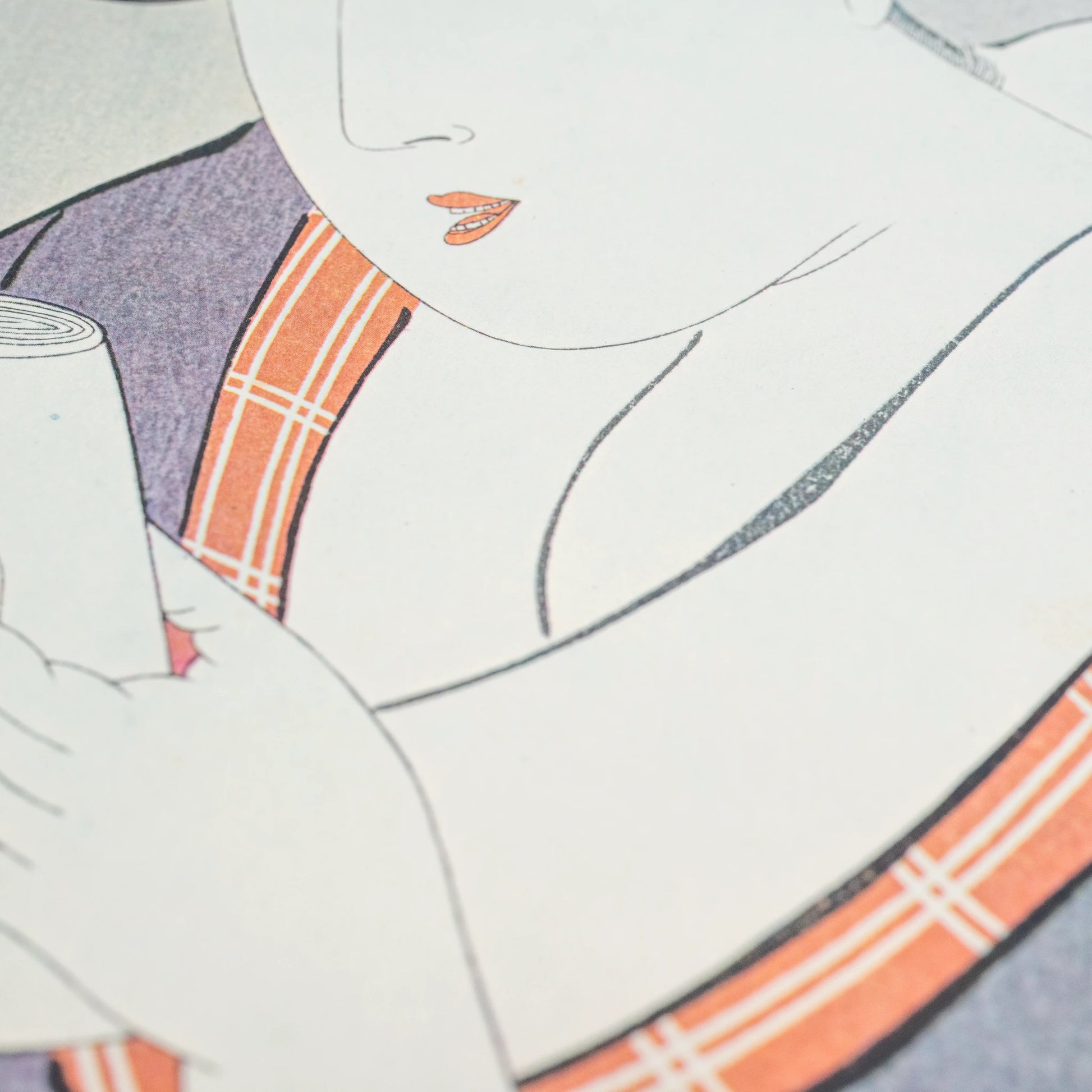 Portfolio d'estampes ukiyo-e sur bois vintage d'après Utamaro — 6 reproductions bijin-ga ōban, portfolio en washi (fukkokuban) (vue 14)