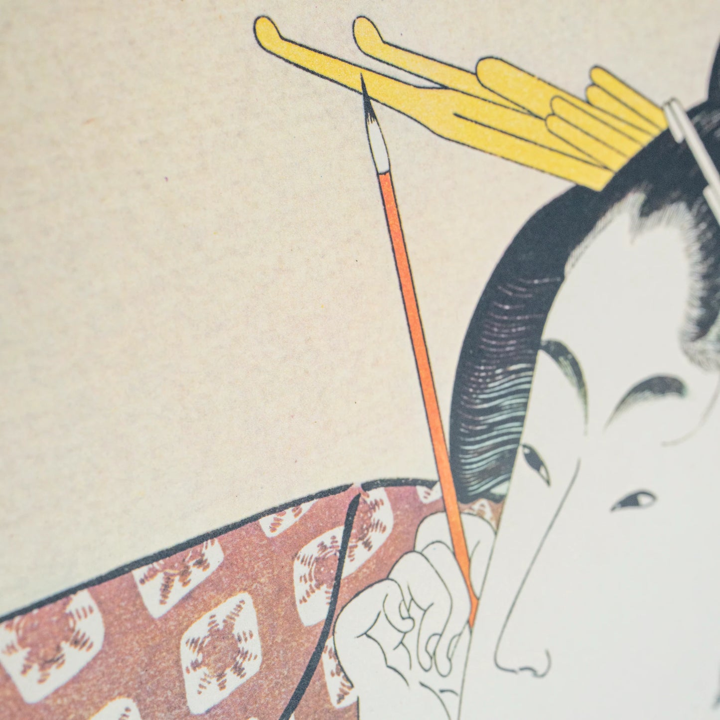 Portfolio d'estampes ukiyo-e sur bois vintage d'après Utamaro — 6 reproductions bijin-ga ōban, portfolio en washi (fukkokuban) (vue 16)