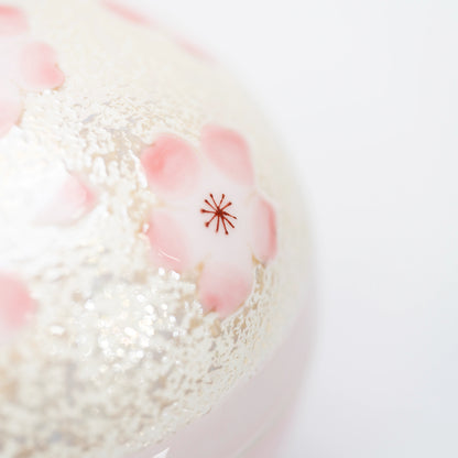 Arita Pink Cherry Blossom Lidded Bowl, 9.7 cm