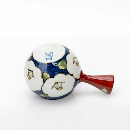 Japanese Camellia Tea Set | Hand-Painted Kyusu & Two Porcelain Cups
