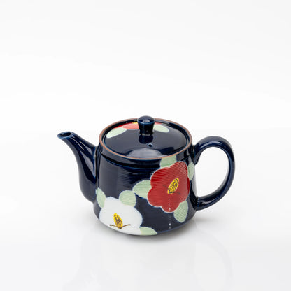 Arita Camellia Tea Set in Deep Blue | Teapot & 2 Cups