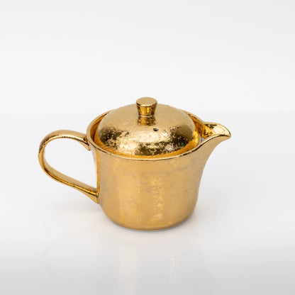 Service à thé Arita doré, théière et 2 tasses