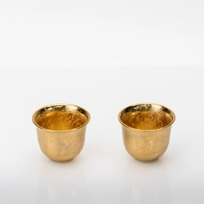 Service à thé Arita doré, théière et 2 tasses
