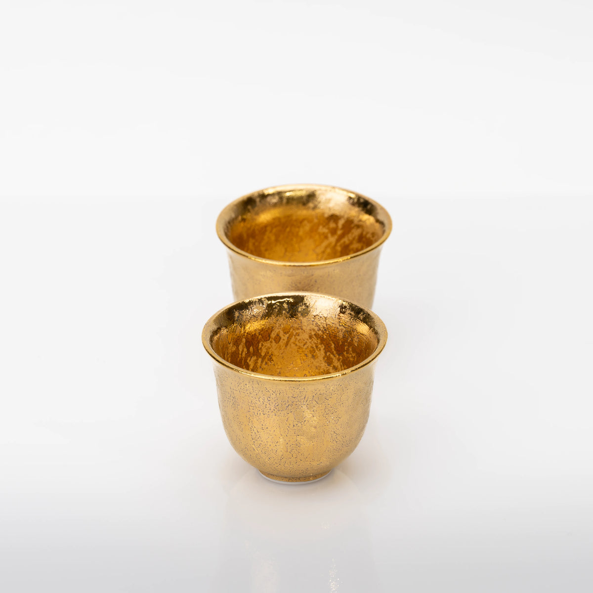 Service à thé Arita doré, théière et 2 tasses