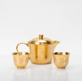Service à thé Arita doré, théière et 2 tasses