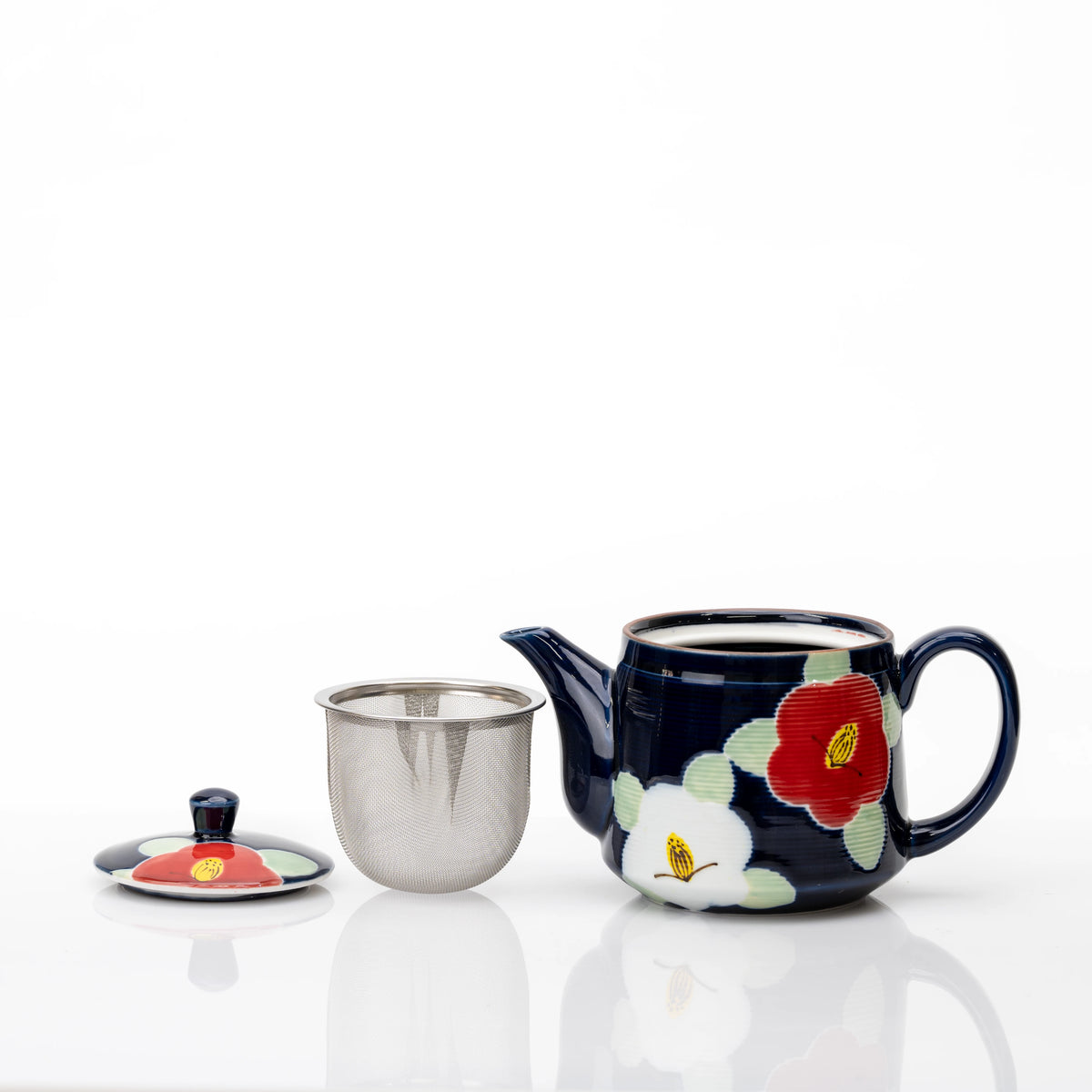 Arita Camellia Tea Set in Deep Blue | Teapot & 2 Cups