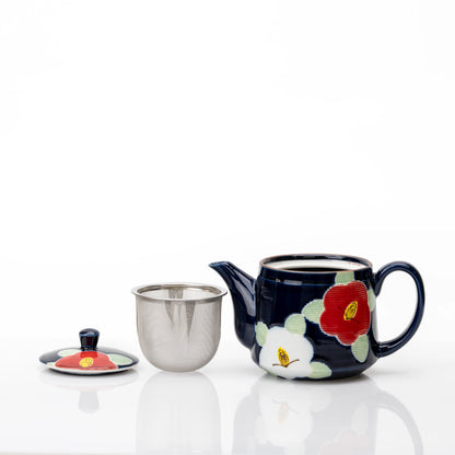 Arita Camellia Tea Set in Deep Blue | Teapot & 2 Cups