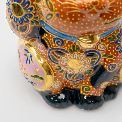 Kutani Cha-Mori Lucky Cat, 21 cm