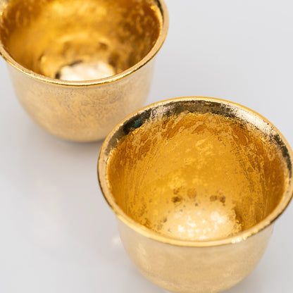 Service à thé Arita doré, théière et 2 tasses