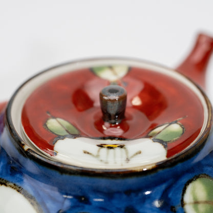 Japanese Camellia Tea Set | Hand-Painted Kyusu & Two Porcelain Cups