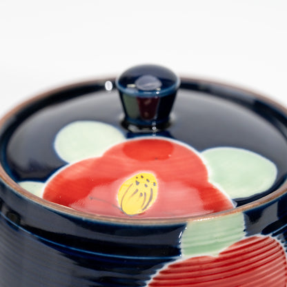 Arita Camellia Tea Set in Deep Blue | Teapot & 2 Cups