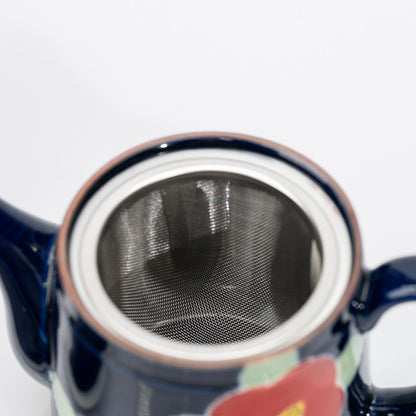 Arita Camellia Tea Set in Deep Blue | Teapot & 2 Cups