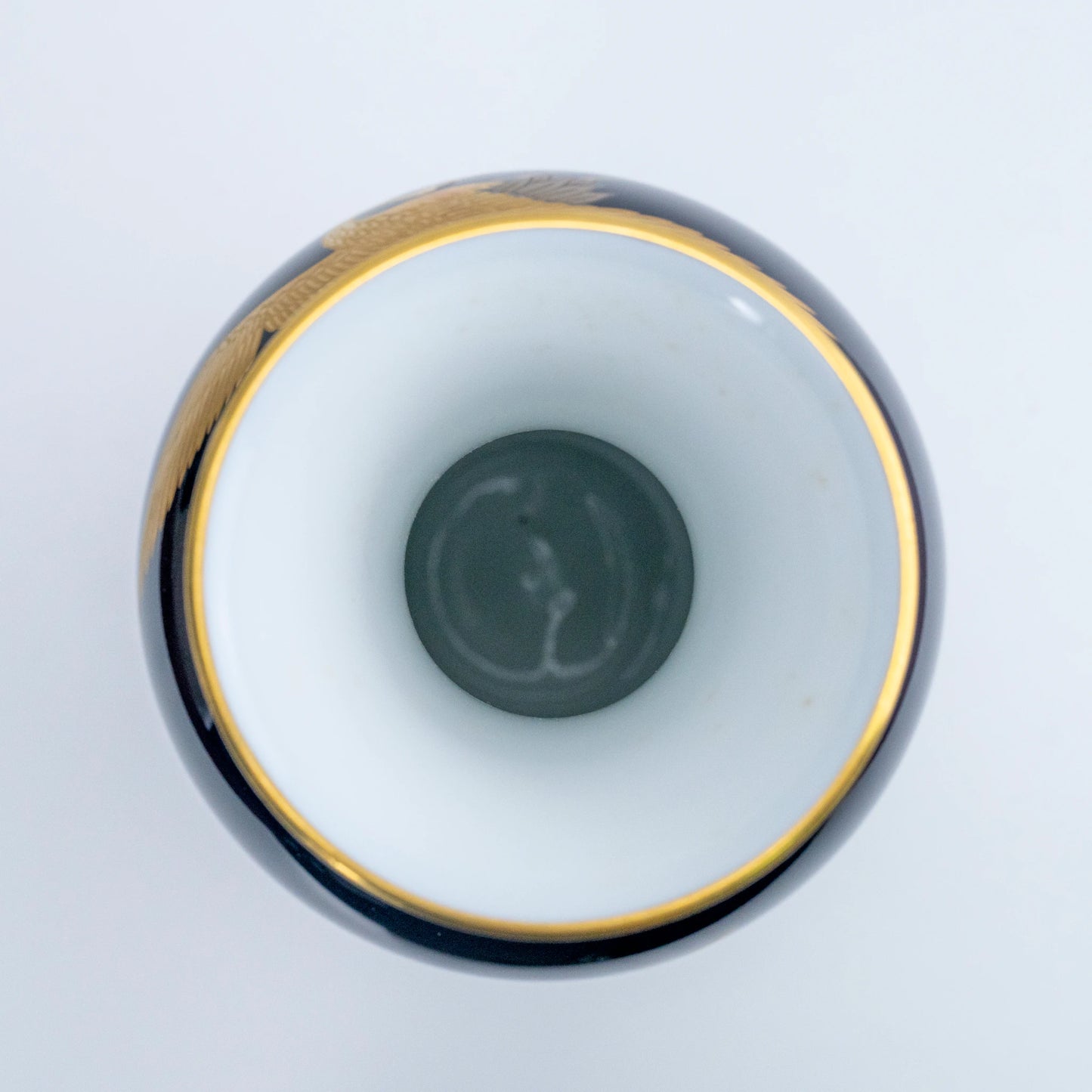 Vintage Koransha Ruri Cobalt Crane Vase — Gold & Silver Tsuru Pair, Arita Porcelain Kabin