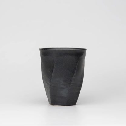 Dark floral medallion cup, reverse view.