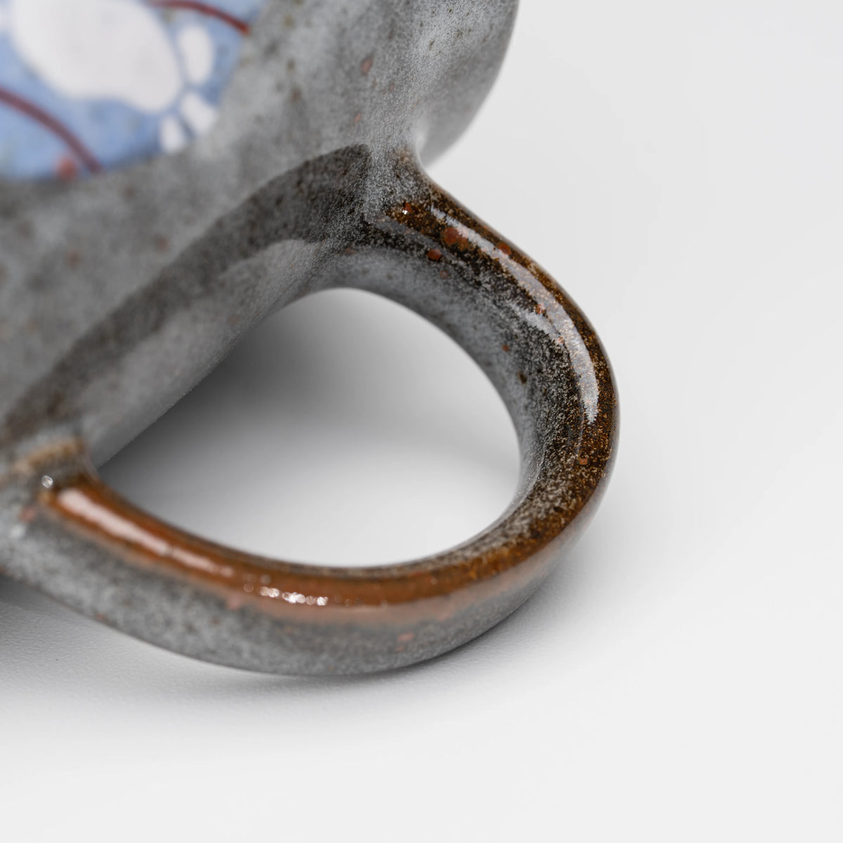 Rabbit motif mug, handle detail.