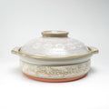 Ginpo Hana-Mishima Donabe — IH-Compatible Japanese Banko Clay Hot Pot, 7-gō (1–2 People)