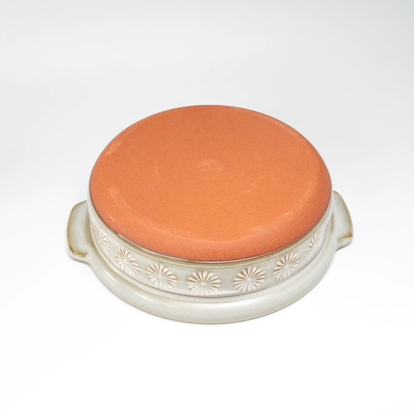 Ginpo Hana-Mishima Donabe — IH-Compatible Japanese Banko Clay Hot Pot, 7-gō (1–2 People)