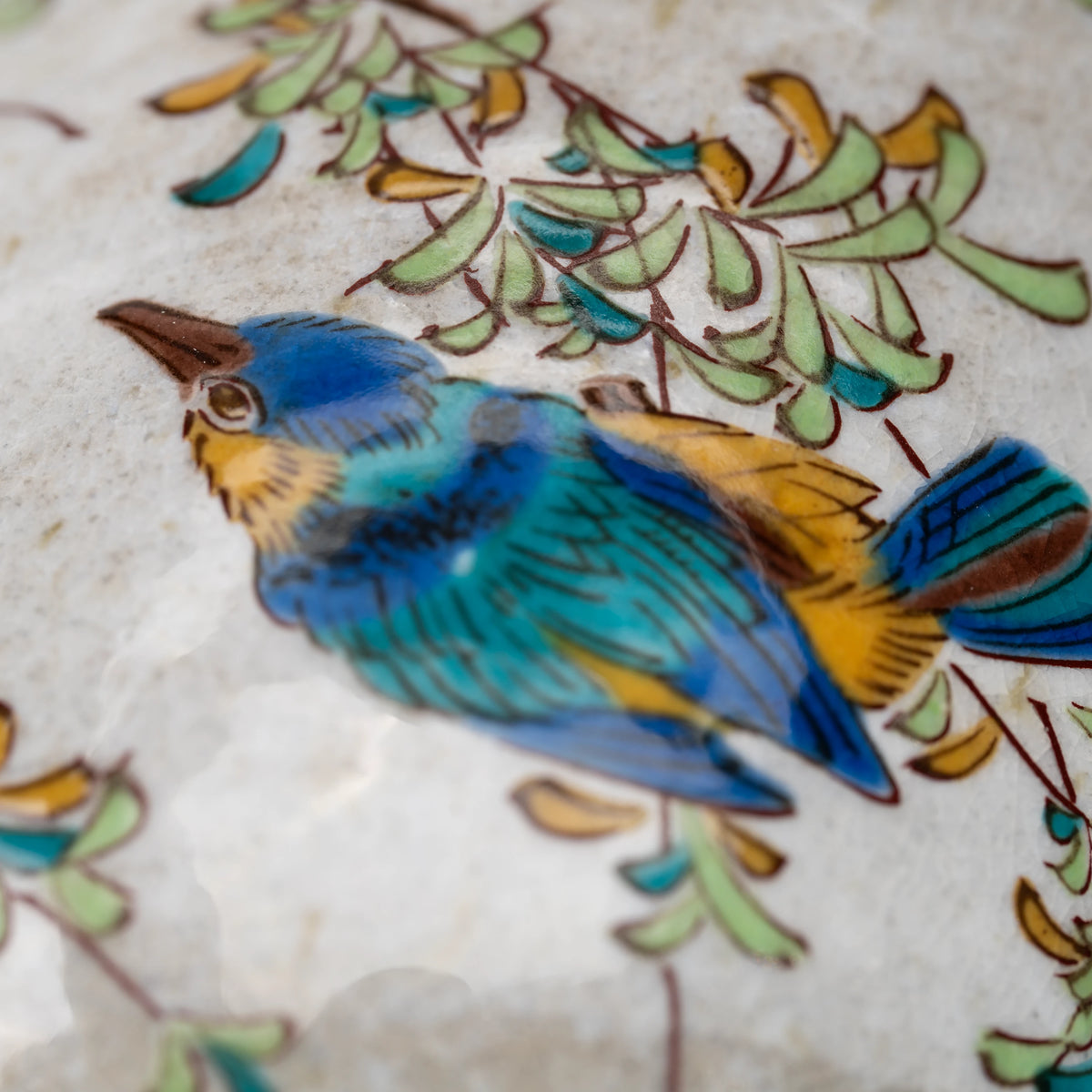 Kingfisher mug, blue kingfisher decoration.