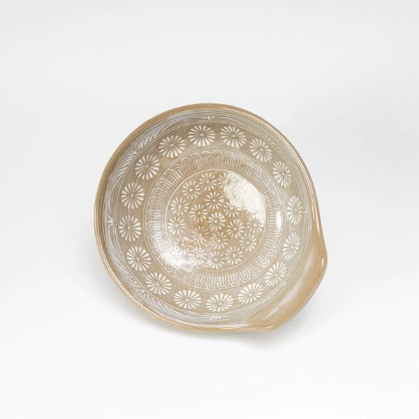 Ginpo Hanamishima Tonsui Bowl | Japanese Hot Pot Side Bowl, 13 cm
