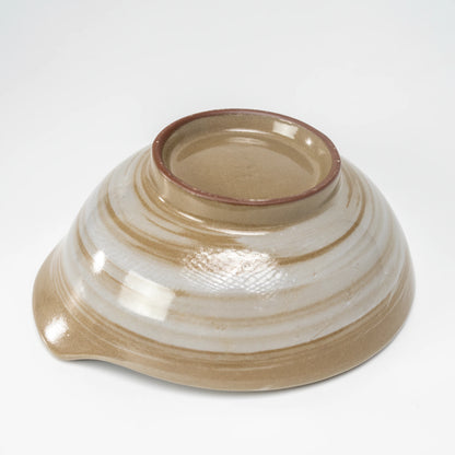 Ginpo Hanamishima Tonsui-Schale | japanische Beistellschale für Tontopf, 13 cm
