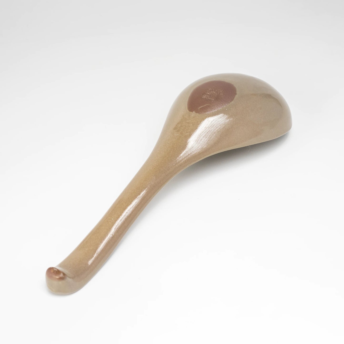 Ginpo Hanamishima Renge Spoon & Rest Set | Japanese Hot Pot Ladle, 21 cm