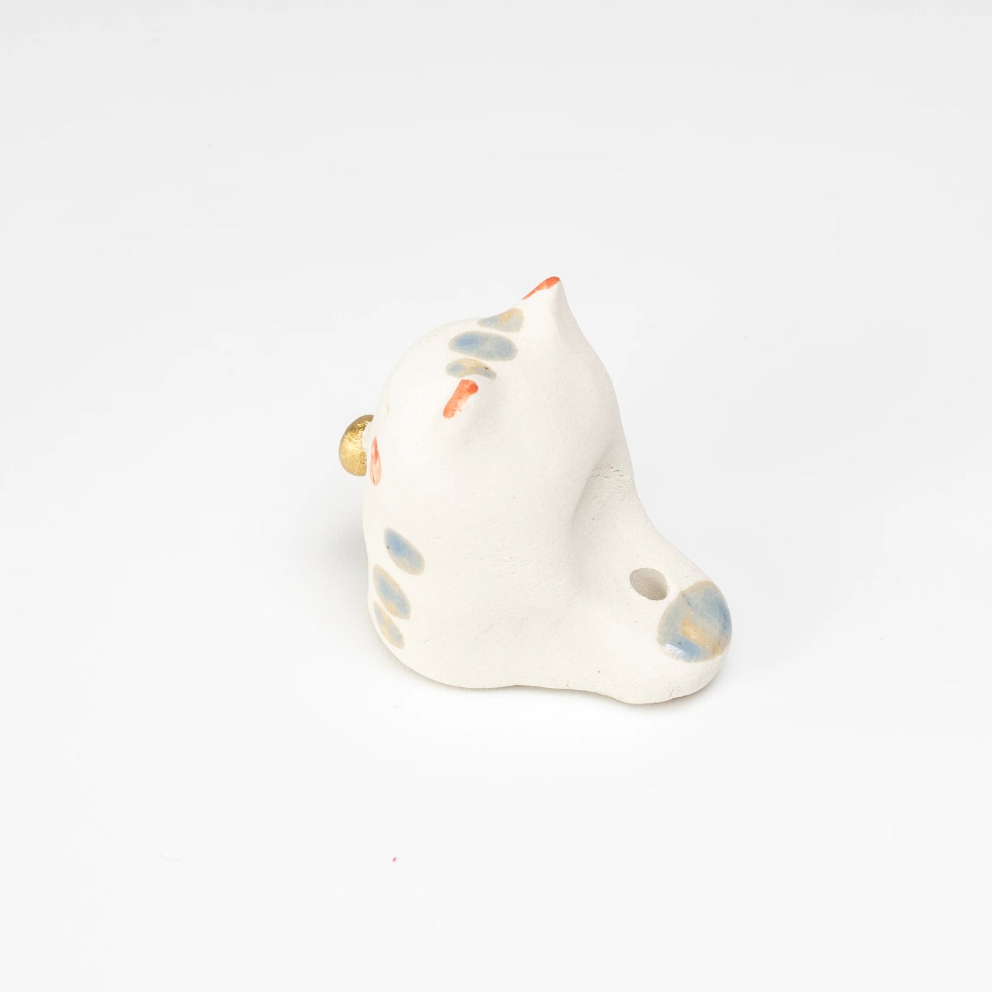 Handmade Ceramic Cat Incense Holder — Kawaii Mino-ware Neko Stick Stand with Dish