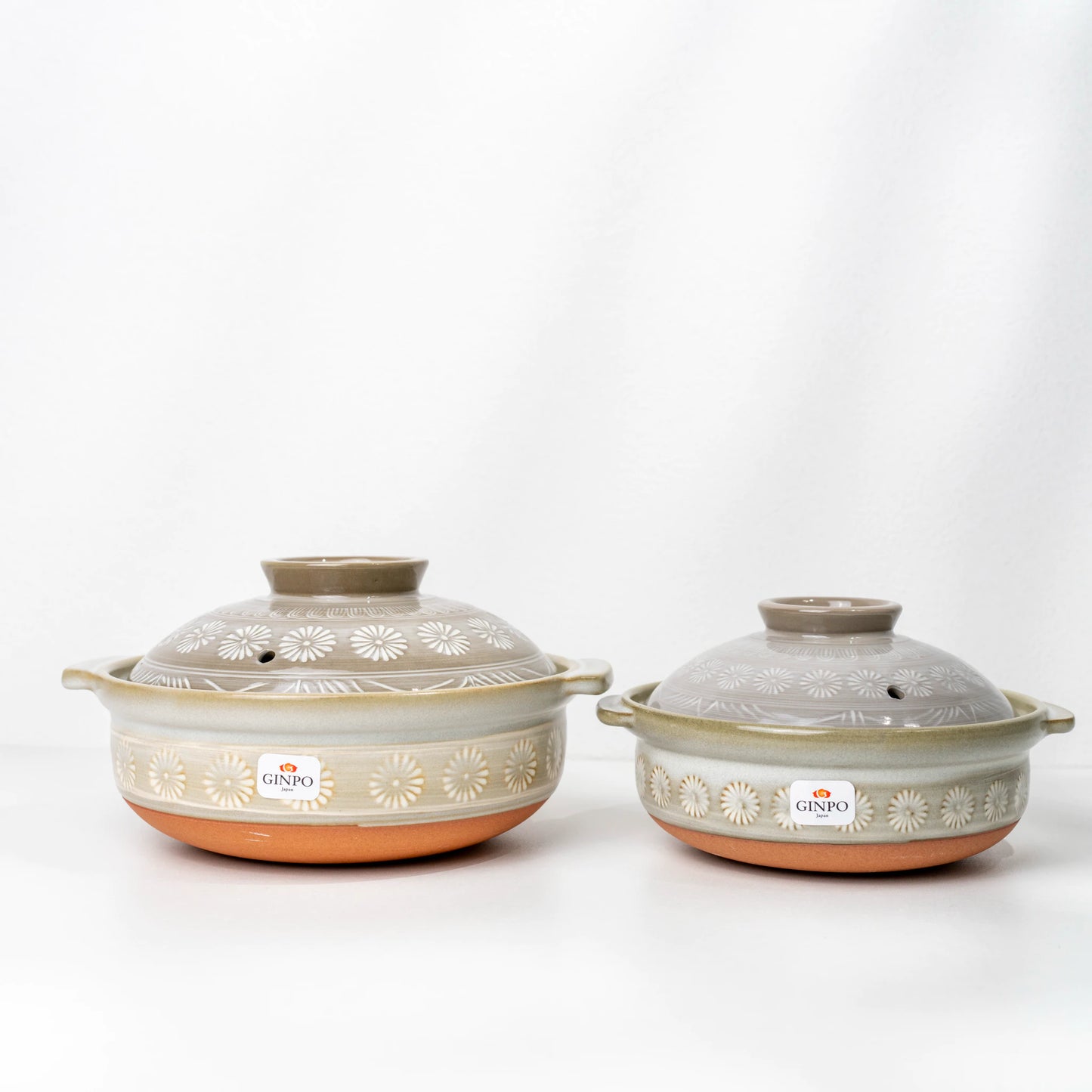 Japanese Donabe | Ginpo Hanamishima Banko Hot Pot, 6-10 Sizes