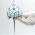 Arita Hakuji Wind Chime — Hand-Painted Sazanka Camellia Furin, Sen-byou Sometsuke Porcelain